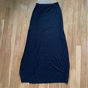 Black Maxi Skirt with High Split